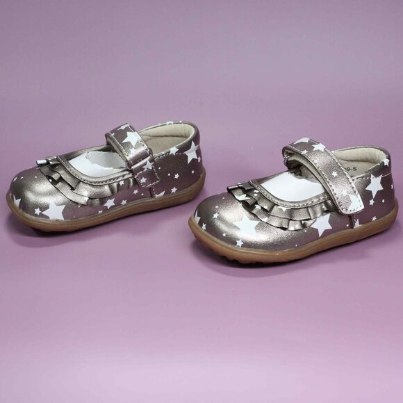 NEW!   See Kai Run Belle II Mary Janes in Pewter Metallic, Size 5 - Picture 3 of 9